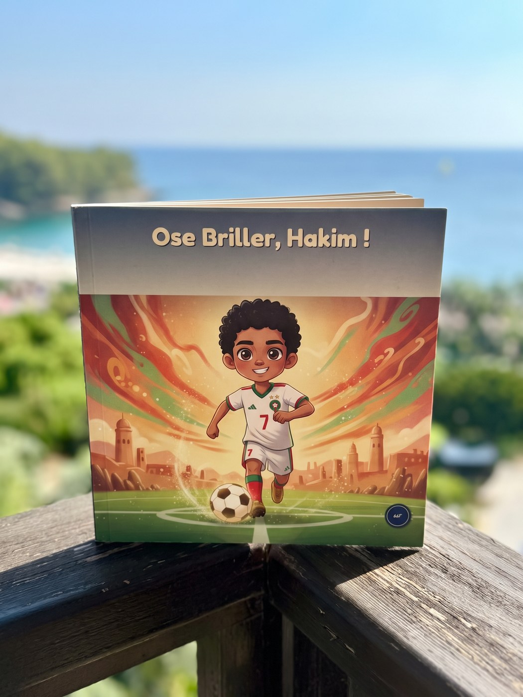 Livre imprimé tenu en main, format carré